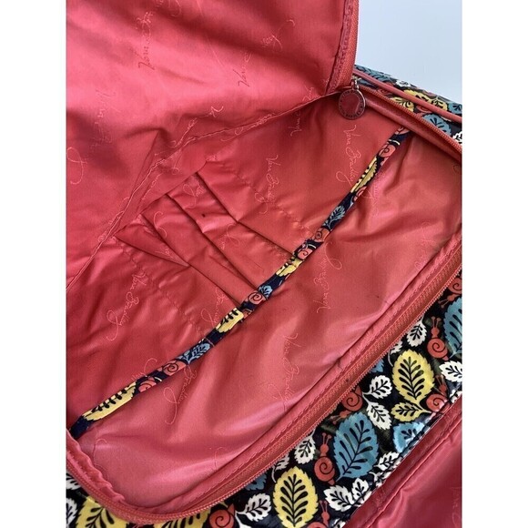 Vera Bradley Frill Messenger Bag Happy Snails Pattern Pink Leaf Flap Magnetic - Picture 7 of 16